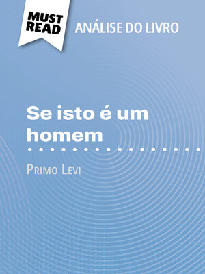 cover image of Se isto é um homem de Primo Levi (Análise do livro)